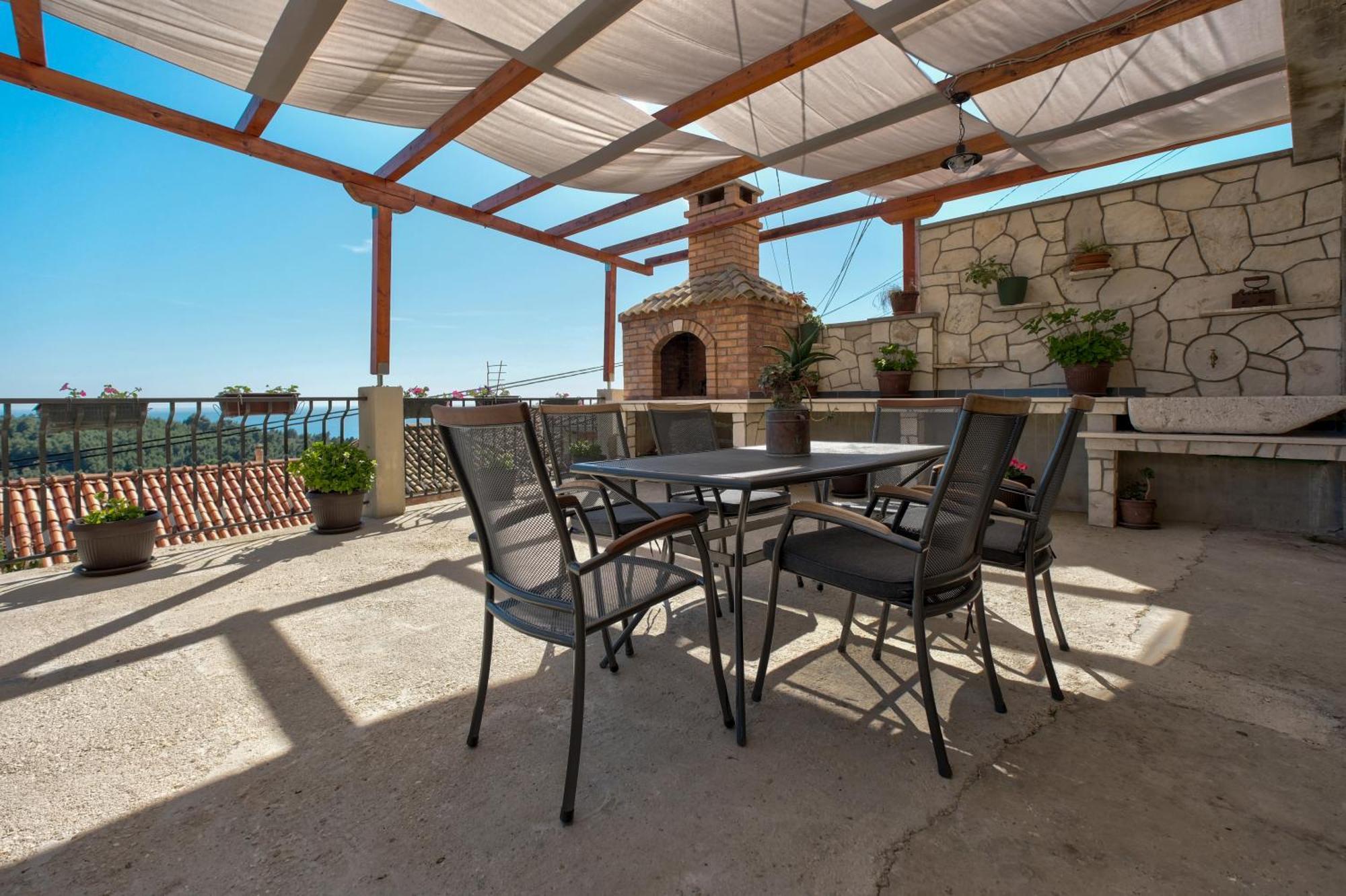 Stone House Biskup Apartment Babino Polje Bagian luar foto
